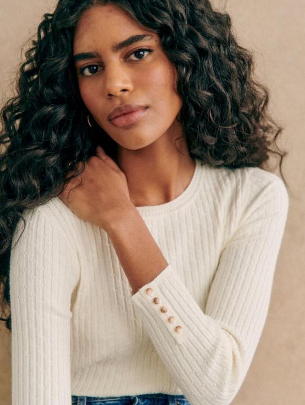 Sezane Dita Jumper in Ecru